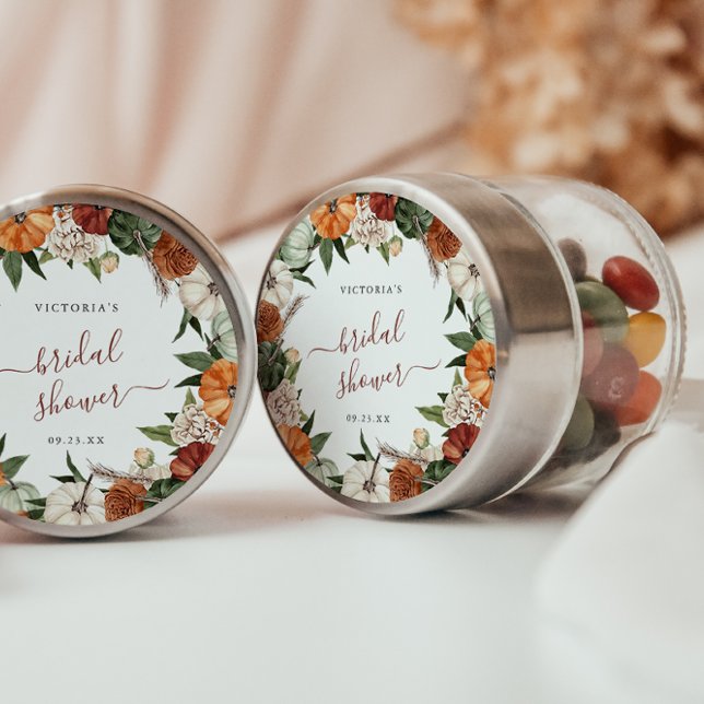 Boho Autumn Bridal Shower Thank You Classic Round Sticker (Creator Uploaded)