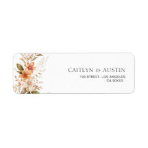 boho autumn fall florals address