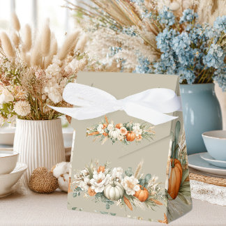 Boho Autumn Floral Arrangement Favour Box