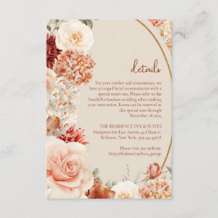 Boho autumn garden spices orange blush details enclosure card