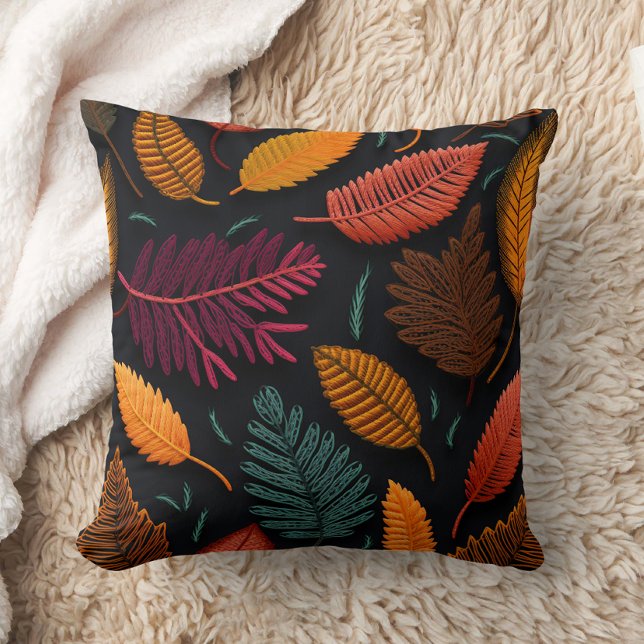 Boho Autumn Leaves Cushion (Creator Uploaded)