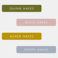 Boho Autumn Name Labels