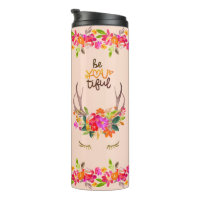 Boho Autumn Reindeer Lashers Floral Deer Antlers