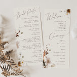 Boho Autumn Wildflower | Beige Wedding Program Programme<br><div class="desc">Introducing our stunning boho autumn wildflower | wedding program which embraces a simple and modern design reflecting the beauty of nature. Featuring pressed dried fall watercolor flowers and terracotta leaves, it captures the essence of October's burnt orange hues, creating a minimalist yet classic design that exudes warmth and charm. The...</div>