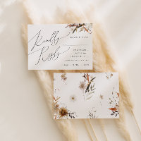 Boho Autumn Wildflower | Menu Choice RSVP Card