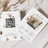 Boho Autumn Wildflower | Photo Frame QR Code