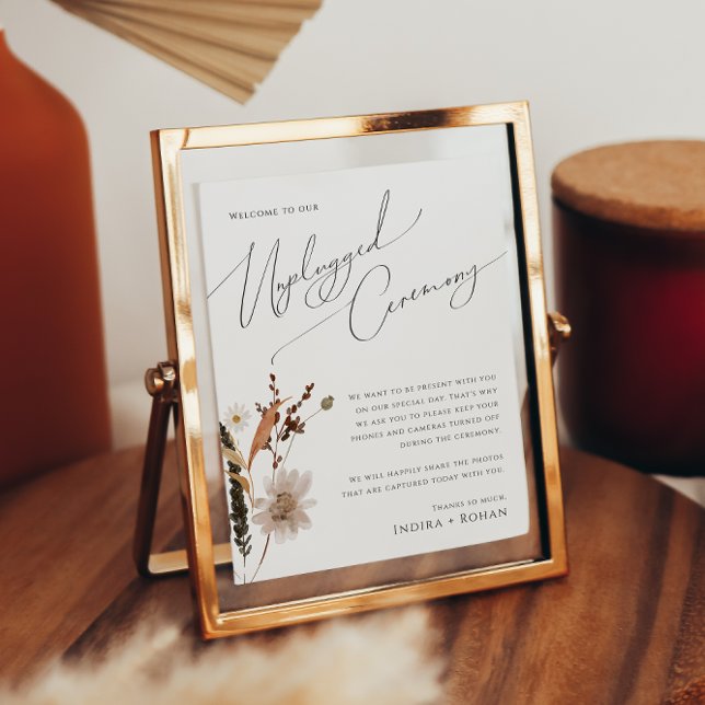 Boho Autumn Wildflower | Unplugged Ceremony Poster (Creator Uploaded)