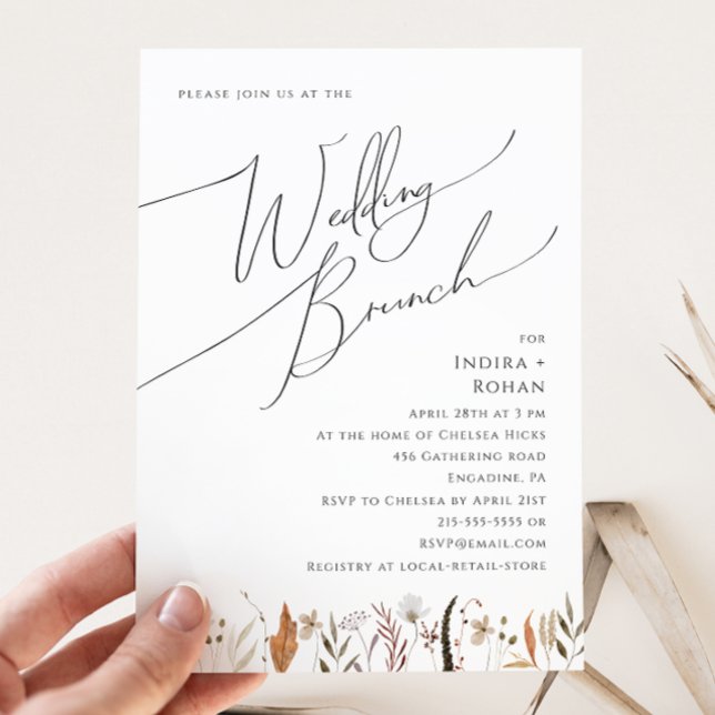 Boho Autumn Wildflower | Wedding Brunch Invitation (Creator Uploaded)