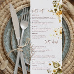 Boho Autumn Wildflowers | Wedding Menu<br><div class="desc">Beautiful menu cards to compliment your table settings at your wedding or next dinner party. Featuring minimalist autumn wildflowers. Add your custom wording to this design by using the "Edit this design template" boxes on the right hand side of the item, or click the blue "Customise it" button to arrange...</div>