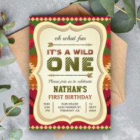 Boho Aztec Tribal Arrow Wild One Boys 1st Birthday