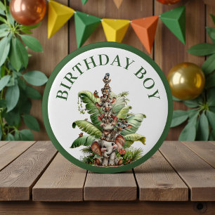 Boho Baby Animal Safari Birthday 6 Cm Round Badge