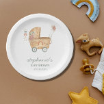 Boho Baby Carriage Baby Shower  Paper Plate<br><div class="desc">Boho Baby Carriage Baby Shower Design . The templates are set up ready for you to customise and personalise with your party details . If you would like to change the colour or style of the font please click the customise further button at the end of the template . We...</div>