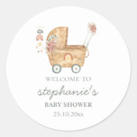 Boho Baby Carriage Baby Shower Welcome To