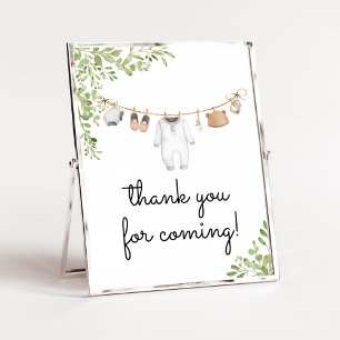 Boho Baby Clothes Baby Shower Thank you for Coming Poster