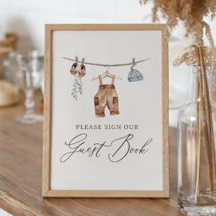 Boho Baby Clothes Boy Baby Shower Guest Book Sign