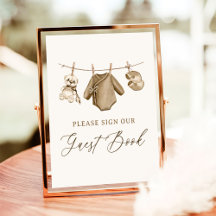 Boho Baby Clothes Boy Baby Shower Guest Book Sign