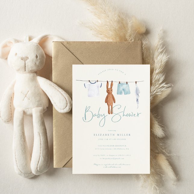 Boho Baby Clothes Line Nursery | Baby Shower Invitation (Creator Uploaded)