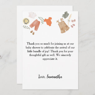 Boho baby clothes thank you baby shower