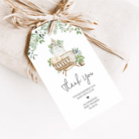 Boho Baby Crib Baby Shower Favour Tags