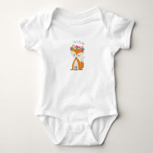 Boho Baby Fox Personalised Bodysuit