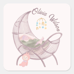 Boho Baby Girl Shower Envelope Seal