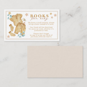 Boho Baby Shower Books for Baby   Watercolor Baby  Enclosure Card