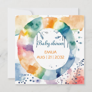 Boho Baby Shower Custom Neutral Bohemian Baby Save The Date