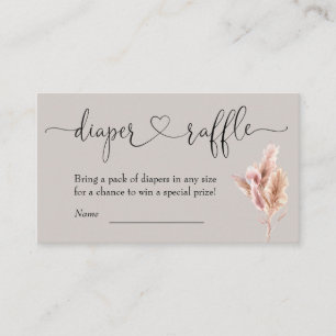 Boho Baby Shower Diaper Raffle  Enclosure Card