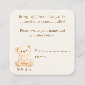Boho Baby Shower  Enclosure Card