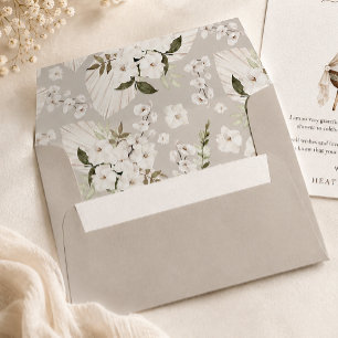 Boho Baby Shower Envelope with Floral Liner