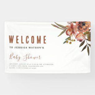 Boho Baby Shower Greenery Rustic Adorable Banner