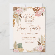 Boho Baby Shower Invitation