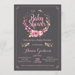 Boho Baby Shower Invitation