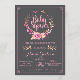 Boho Baby Shower Invitation