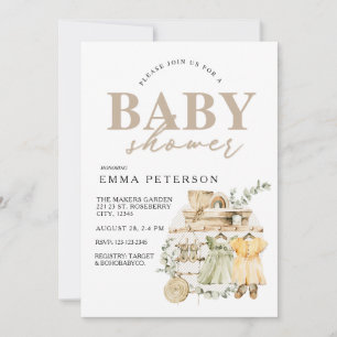Boho Baby Shower invitation, it’s a Girl! Invitati Invitation