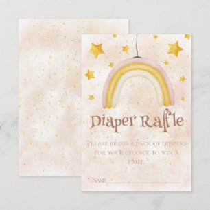 Boho Baby Shower magic rainbow gold stars dust Enclosure Card