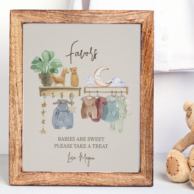 Boho Baby Shower Nursery Theme Favours Poster (Creator Uploaded)