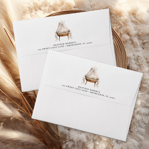 Boho Baby Shower Return Address Envelope – Neutral