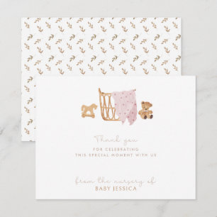Boho Baby Shower thank you card – baby crib