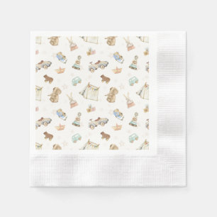 Boho Baby Shower Vintage Toys Coined Napkin