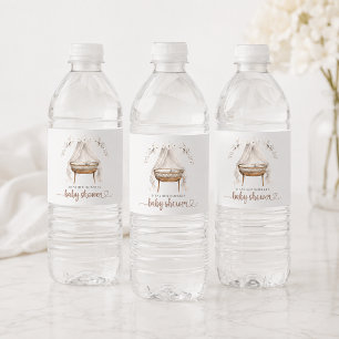 Boho Baby Shower Water Bottle Labels Neutral