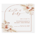 Boho Baby Shower Welcome Sign, Modern Pampas Grass