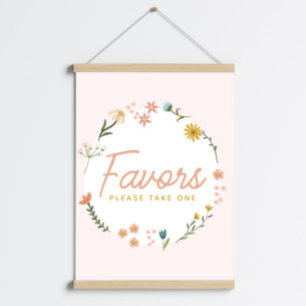 Boho Baby Shower Wildflower Favour Poster