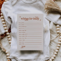 Boho Baby Shower Wishes For Baby Card