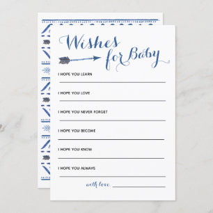 Boho Baby Shower Wishes For Baby Invitation