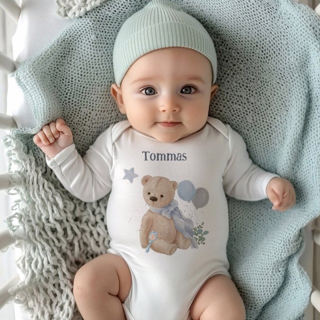 Boho baby teddy bear Baby Shower  Bodysuit (Creator Uploaded)