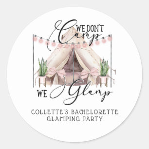 Boho Bachelorette Glamping Party Classic Round Sticker