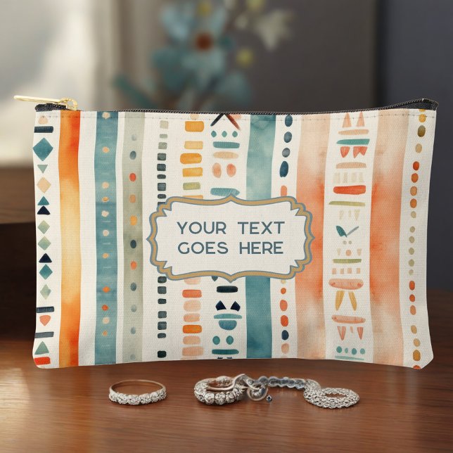 Boho Back to School Custom Text Pencil Pouch (Creator Uploaded)