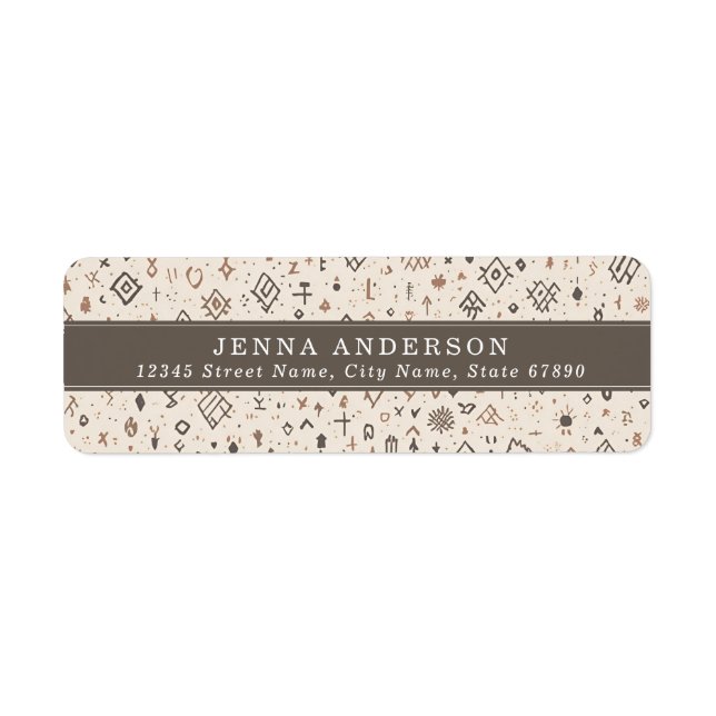 Boho Background Address Label (Front)