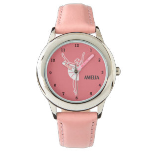 Boho Ballerina Ballet Tutu Girl Practice Pink name Watch